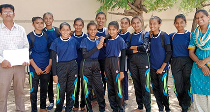 TVM under 17 girls are the Kutch District Champions in Kho Kho